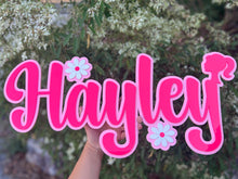 Load image into Gallery viewer, Double Layer Plaque 1 name with Decor