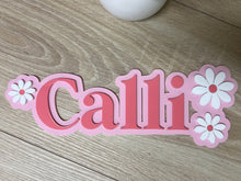 Load image into Gallery viewer, Double Layer Plaque 1 name with Decor