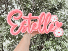 Load image into Gallery viewer, Double Layer Plaque 1 name with Decor