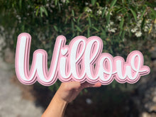 Load image into Gallery viewer, Triple Layered Acrylic Name Wall Plaque