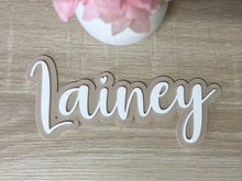Load image into Gallery viewer, Double Layered Acrylic Name Wall Plaque