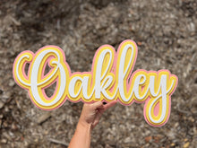 Load image into Gallery viewer, Triple Layered Acrylic Name Wall Plaque