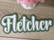 Load image into Gallery viewer, Triple Layered Acrylic Name Wall Plaque