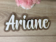 Load image into Gallery viewer, Triple Layered Acrylic Name Wall Plaque