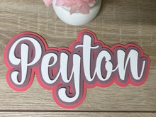 Load image into Gallery viewer, Triple Layered Acrylic Name Wall Plaque