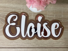 Load image into Gallery viewer, Triple Layered Acrylic Name Wall Plaque