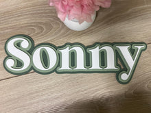 Load image into Gallery viewer, Triple Layered Acrylic Name Wall Plaque