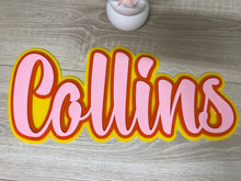 Load image into Gallery viewer, Triple Layered Acrylic Name Wall Plaque