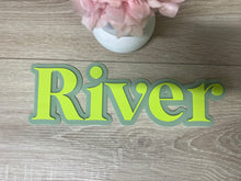 Load image into Gallery viewer, Double Layered Acrylic Name Wall Plaque