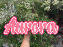 Load image into Gallery viewer, Triple Layered Acrylic Name Wall Plaque