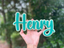 Load image into Gallery viewer, Double Layered Acrylic Name Wall Plaque
