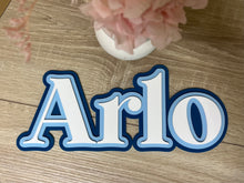 Load image into Gallery viewer, Triple Layered Acrylic Name Wall Plaque