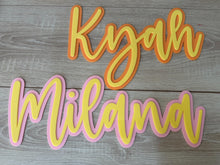 Load image into Gallery viewer, Double Layered Acrylic Name Wall Plaque