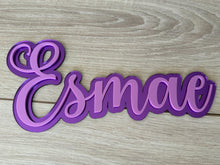 Load image into Gallery viewer, Double Layered Acrylic Name Wall Plaque