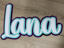 Load image into Gallery viewer, Triple Layered Acrylic Name Wall Plaque