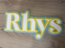 Load image into Gallery viewer, Triple Layered Acrylic Name Wall Plaque