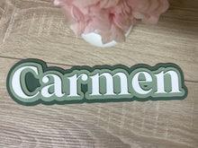 Load image into Gallery viewer, Triple Layered Acrylic Name Wall Plaque