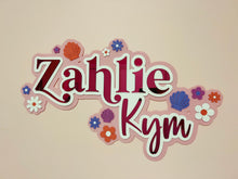 Load image into Gallery viewer, Large First & Middle Name Acrylic Plaque With Theme