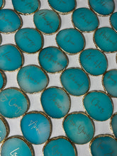 Load image into Gallery viewer, Blue Personalised Agate Resin Coaster