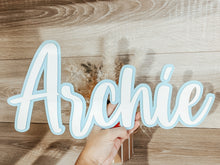 Load image into Gallery viewer, Double Layered Acrylic Name Wall Plaque