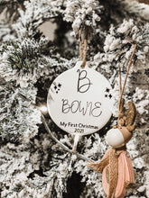 Load image into Gallery viewer, Personalised Ceramic White Ornament