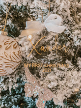 Load image into Gallery viewer, Acrylic White/Clear Ornament