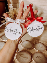 Load image into Gallery viewer, Acrylic White/Clear Ornament