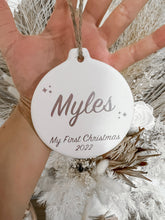 Load image into Gallery viewer, Personalised Ceramic White Ornament