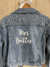 Load image into Gallery viewer, Customised Pearl Denim Jacket