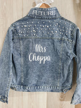 Load image into Gallery viewer, Customised Pearl Denim Jacket