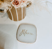 Load image into Gallery viewer, White Square Personalised Agate Resin Coaster