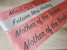 Load image into Gallery viewer, Personalised Premium Satin Ribbon Hens Sash