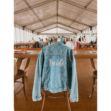 Load image into Gallery viewer, Customised Pearl Denim Jacket