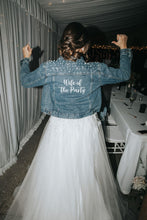Load image into Gallery viewer, Customised Pearl Denim Jacket