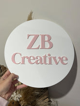 Load image into Gallery viewer, Acrylic Round Business Sign
