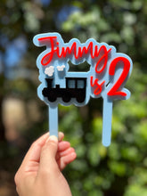 Load image into Gallery viewer, Train theme cake topper
