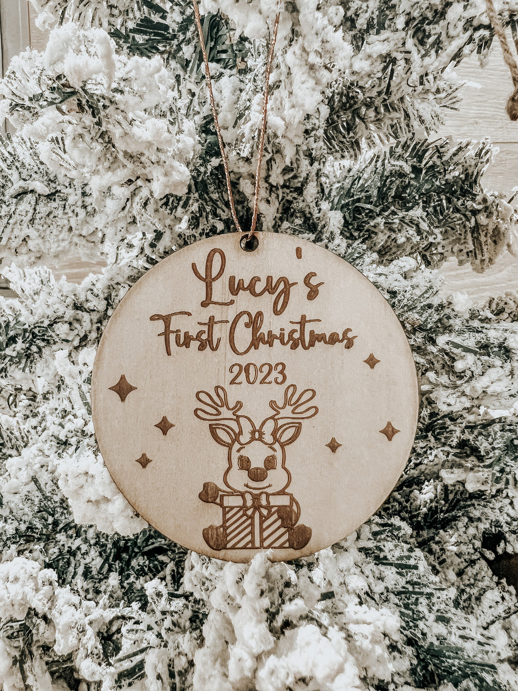 Wood Personalised ornament