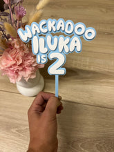 Load image into Gallery viewer, Bluey Wackadoo Cake Topper
