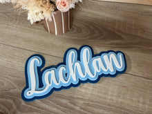 Load image into Gallery viewer, Triple Layered Acrylic Name Wall Plaque
