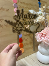 Load image into Gallery viewer, Aeroplane Cake Topper Wood
