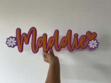 Load image into Gallery viewer, Double Layer Plaque 1 name with Decor
