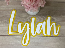 Load image into Gallery viewer, Double Layered Acrylic Name Wall Plaque
