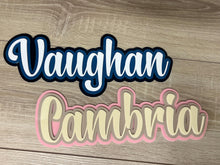 Load image into Gallery viewer, Triple Layered Acrylic Name Wall Plaque
