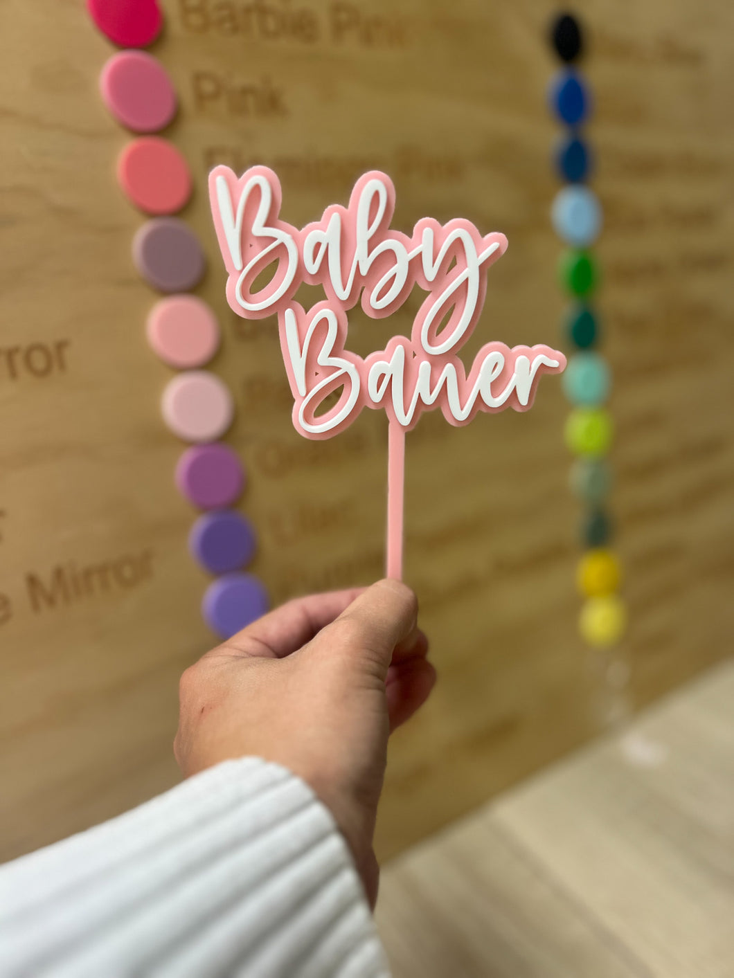 Baby shower cake topper