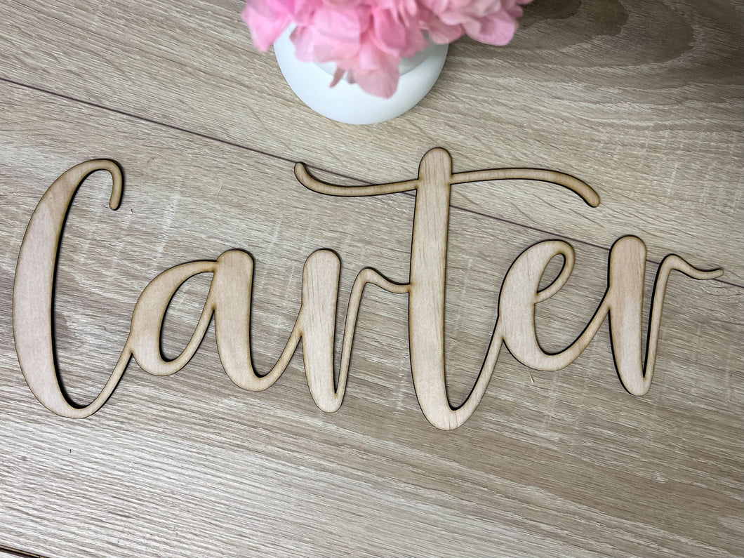 Wood Name Plaque Single Layer