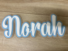 Load image into Gallery viewer, Triple Layered Acrylic Name Wall Plaque

