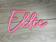 Load image into Gallery viewer, Double Layered Acrylic Name Wall Plaque
