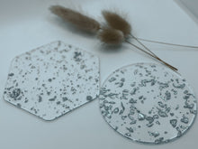 Load image into Gallery viewer, Personalised Gold or Silver Leaf Acrylic Coasters
