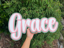 Load image into Gallery viewer, Triple Layered Acrylic Name Wall Plaque
