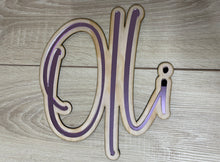 Load image into Gallery viewer, Double Layered Acrylic Name Wall Plaque
